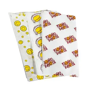 High End Quality Coloured Take Away Fast Food Sandwich Packaging Greaseproof Wrapping Paper