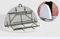 4ft 6ft 8ft Günstige Outdoor Picknick Klapptisch Mit Metall Klapp beinen tragbare Kunststoff runden Klapptisch und Stuhl für die Veranstaltung