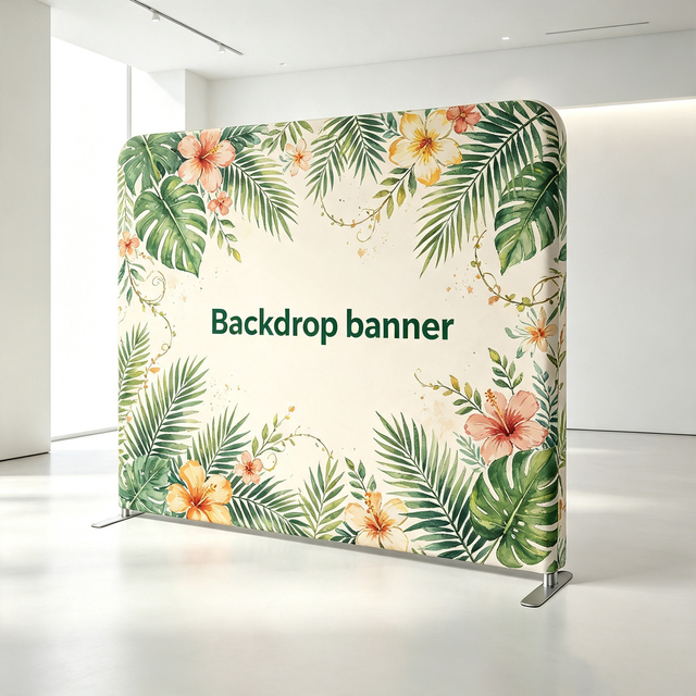 Wholesale Tension Fabric Backdrop Banner Portable Step and Repeat Backdrop Stand for Trade Show Exhibition