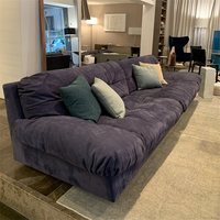 Ensemble de canapés droits en tissu de style italien, meubles de salon de petite taille, canapé moderne minimaliste