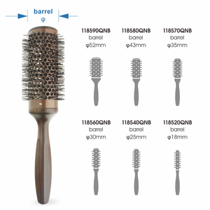 แปรงด้ามไม้มะเกลือ/โรสวู้ดแบบคลาสสิกพร้อมถังระบายความร้อนเซรามิก (แห้งเร็ว) และขนแปรงไนลอนไอออนิก - Product Image 4