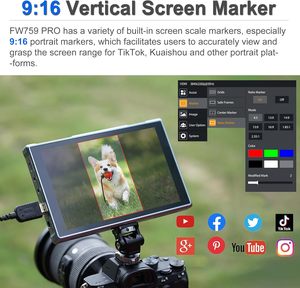 FEEL WORLD FW759 PRO 7-Zoll-Touchscreen-IPS-Kameramonitor 1280x800 HDMI 1.4 AV-Eingang OEM Factory Direct - Product Image 4