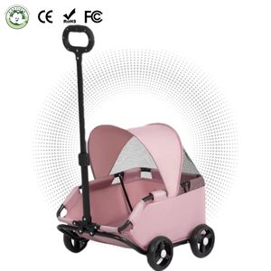 कुत्ते बिल्लियों और टेडी शिशुओं के लिए प्रमाणित लक्जरी पालतू रोलर-हल्के तह यात्रा गाड़ी - Product Image 1