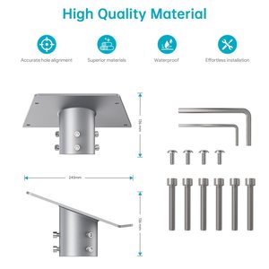 Stainless Steel Pipe Bracket Mounting Kit with <b>Screws</b> and Hex Wrench for starlink gen3 - Product Image 1