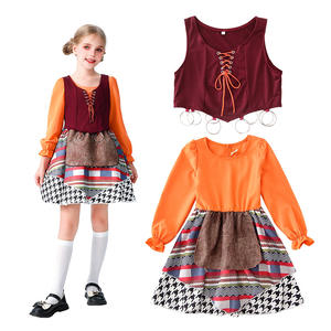 Costume <span class=keywords><strong>de</strong></span> style Cendrillon pour filles, cape médiévale, robe, déguisement d'Halloween, tenue <span class=keywords><strong>de</strong></span> scène, polyester - Product Image 2