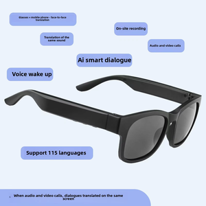 AI Smart Sunglasses UV400 Traduction audio optique Vidéo et audio sur le même écran Réveil vocal et conversation - Product Image 4
