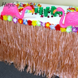 Gonna da Tavolo Verde Luau 9 Piedi X29 con Motivo Hibiscus per Feste Hawaiane, Accessori per Feste Luau SD761 - Product Image 5