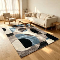 Tapis en polyester à motifs graphiques, ignifuge, longue durée de vie, pour salon familial, chambre privée, bureau et coin de lecture - Vente en gros