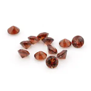 wholesale factory prices hot sale natural garnet round cut 5.0mm loose gemstone red garnet for jewelry making