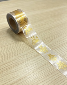Impression de logo personnalisée la plus vendue : autocollants ronds en feuille d'or autocollants; étiquettes personnalisées en vinyle doré imperméable estampées à chaud - Product Image 6