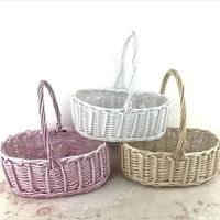 Paniers décoratifs multifonctionnels en rotin PE tressé faits à la main, écologiques, avec taille personnalisable pour mariage et cadeaux
