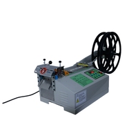 Machine de découpe automatique de qualité industrielle 110V/220V 0.44kw avec lames chaudes/froides pour étiquettes tissées, lacets et fermetures éclair
