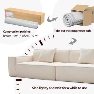 Factory <span class=keywords><strong>Outlet</strong></span> sofá de espuma de alta densidad comprimido sofá <span class=keywords><strong>modular</strong></span> conjunto moderno sofá de tela sala de estar - Product Image 5