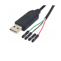 Módulo de Actualización PL2303HX USB a TTL RS232 - Cable de Descarga USB a Puerto Serie con Cable de Programación de Nueve Puntas