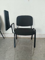 Chaises de conférence de haute qualité ISO Chaise d'école avec tablette d'écriture Chaise de conférence de bureau en tissu Noir Personnalisée