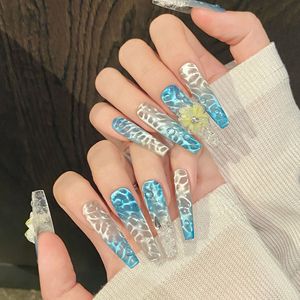 10 <span class=keywords><strong>Uñas</strong></span> Acrílicas Largas Hechas a Mano, <span class=keywords><strong>Uñas</strong></span> <span class=keywords><strong>Postizas</strong></span> de Diseño al por Mayor, <span class=keywords><strong>Uñas</strong></span> a Presión - Product Image 2