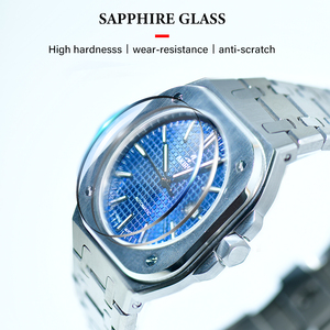 Montres italiennes haut de gamme pour hommes boîtier de 47mm nouveau chronographe mécanique <span class=keywords><strong>squelette</strong></span> carré design lumineux en acier inoxydable 20mm - Product Image 5