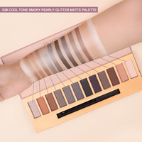Palette de fards à paupières naturels mats et scintillants, 12 couleurs, Kit de maquillage professionnel imperméable, deux couleurs disponibles