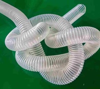 Tuyau flexible en acier recouvert de PVC, tuyau d'aspiration en PVC renforcé en spirale pour le transport de liquides et de granulés