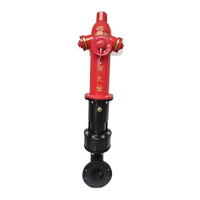 Canon à eau fixe rouge personnalisé avec équipement et accessoire essentiels de lutte contre les incendies de base