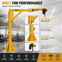 Grue à flèche cantilever électrique légère de 100 kg à bras articulé, rotation à 360 degrés, équipement de levage intelligent pour atelier