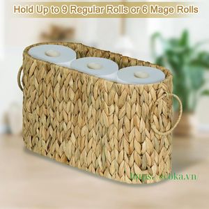 Ecoka Vietnam Handmade Rattan Woven Eco-Friendly Multifunction <b>Storage</b> <b>Basket</b> <b>Rectangle</b> Natural Color for Clothing Organizer - Product Image 4