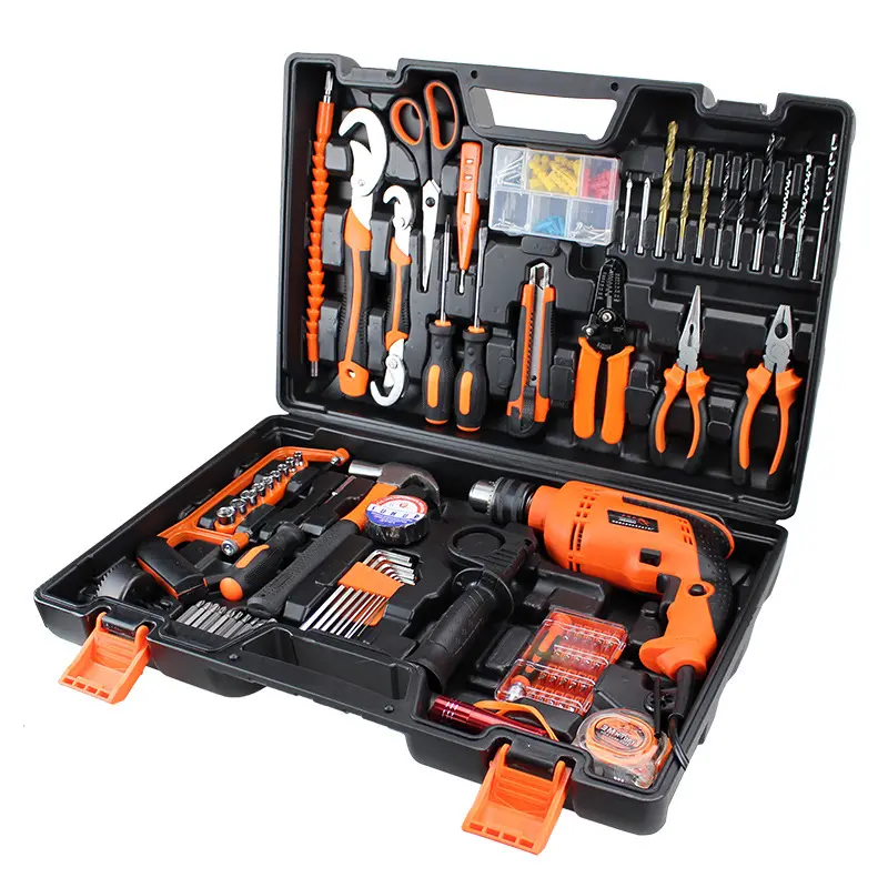 Practical household tool box 13mm impact drill set hardware set