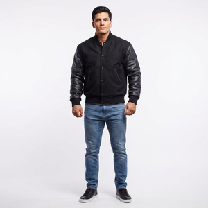 OEM <b>Mens</b> <b>Jackets</b> High Quality Custom Corduroy Fabric Keep <b>Warm</b> Bomber Letterman Baseball <b>Jacket</b> for <b>Men</b> - Product Image 1