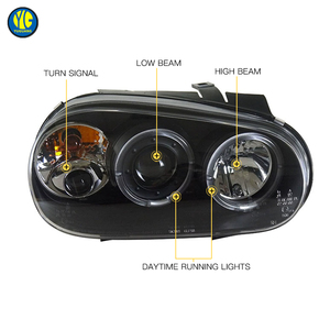 YU GUANG per Volkswagen VW <span class=keywords><strong>Golf</strong></span> <span class=keywords><strong>4</strong></span> R32 Parti e Accessori Auto Faro <span class=keywords><strong>2004</strong></span>-2008 Aggiornamento Stile Occhi d'Angelo Faro LED - Product Image 5