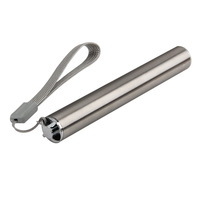 QXMOVING Mini lampe torche 3-en-1 porte-clés, lumière rouge, en acier inoxydable, alimentée par piles AA, petite lampe de poche LED UV 395nm pour jouet pour chat