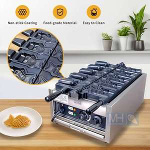 Máquina para hacer Taiyaki (gofres <span class=keywords><strong>de</strong></span> pescado) <span class=keywords><strong>de</strong></span> boca abierta, 220/110V, para comida callejera coreana, con nuevo motor, para restaurantes - Product Image 5
