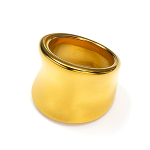 Bague en acier inoxydable plaqué or 18 carats, squelette poli, style simple et tendance, modèle <span class=keywords><strong>Atila</strong></span> AJ-0189, vente en gros, bijoux pour femmes - Product Image 2