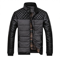 Veste coupe-vent matelassée en nylon de haute qualité pour homme KIJQJ7, avec broderie sur le devant, nouvelle conception hiver, 220g polyester