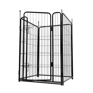 Beste Aanpasbare Grote Metalen Hondenafrastering Binnenshuis Veilig Buiten Ijzeren Hondenhok Voor Kleine Dieren Solide Patroon - Product Image 4