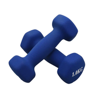 Pas cher Fitness Noir Rose Home Gym Haltères Ensemble Néoprène Enduit Hex Tête Haltères 0.5kg 1 2 2.5 3 4 5 10 kg Haltères à Vendre
