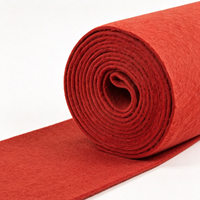 Tapis de sol en polyester coloré, non tissé, aiguilleté, style côtelé, en rouleau