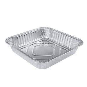 Disposable Aluminum Foil Tray Rectangle Thickened <b>Square</b> For Camping Takeout Packaging - Product Image 1