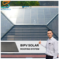 Tuiles solaires photovoltaïques pour toiture, système d'énergie solaire verte française, luminosité noire, 10 kW, 20 kW, 30 kW, panneaux de toiture solaires