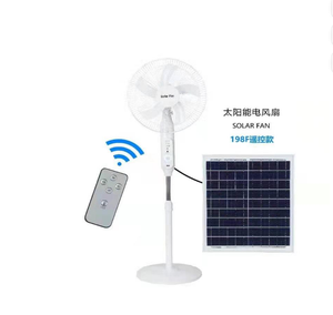 16-Inch <b>Stand</b> Fan Flour Fan Multifunction Lithium Battery Rechargeable Solar Fan With Solar <b>Night</b> Light LED Bulb HRX-198F Solar - Product Image 3
