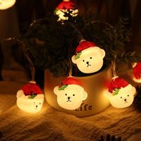 Décorations de veilleuse Kanglong Vieil homme Bonhomme de neige ours mignon lumières LED de Noël