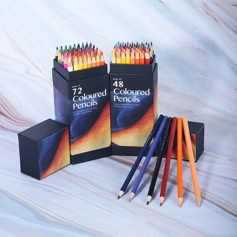 New Design 72 Colors Wholesale Wooden Drawing Pencils Art Pencil Kit