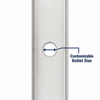 Prix d'usine – Drain de surface linéaire esthétique en acier inoxydable 304 massif brossé pour salle de bain et douche