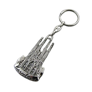 Llavero de Metal de Aleación de Zinc con Diseño de Edificio Antiguo de <span class=keywords><strong>Barcelona</strong></span>, Venta al por Mayor - Product Image 2