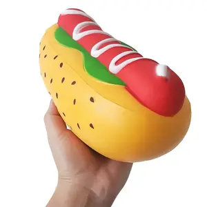 New Hot Sale Squishies Jumbo Hot Dog Kawaii Soft Squishy Food Slow Rising Stress Relief Squeeze Toys