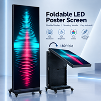 Écran d'affichage numérique LED intérieur ultra-fin couleur pleine, support publicitaire sur pied pour magasin de détail et salle d'exposition