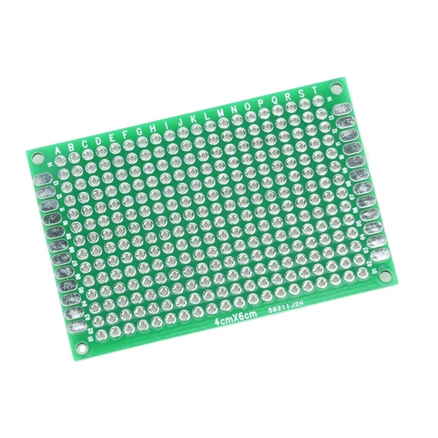 4x6cm Double Side Prototype Soldering PCB 4*6cm Universal DIY Copper Printed Circuit Board 2.54mm Point to Point 280 Holes FR-4