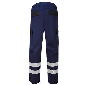 Pantalon de travail ignifuge et antistatique bleu marine en coton pour usine et atelier – Vêtement de sécurité transfrontalier - Product Image 4