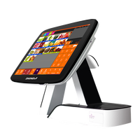 Caisse enregistreuse tactile Zhongji A7 avec écran principal 15+, affichage client, Windows 10, Wi-Fi 6 et garantie d'un an
