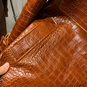 Cappotto Lungo <span class=keywords><strong>Marrone</strong></span> Stile <span class=keywords><strong>Trench</strong></span> in Vera <span class=keywords><strong>Pelle</strong></span> da <span class=keywords><strong>Donna</strong></span> per l'Autunno - Product Image 4