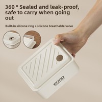 Isolierte Mikrowellengeeignete Mehrschichtige Edelstahl-Lunchbox mit Deckel für Büroangestellte und Studenten Quadratische Form Dichtungsdesign